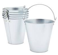Amazon.com: Juvale Metal Bucket - 6-Pack, 100 oz, 7 in Dia x ...