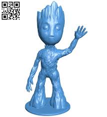 Baby Groot Standing B006383 File Stl Free Download 3d Model For Cnc And 3d Printer Download Free Stl Files In 2020 Stl Baby Groot Free Download