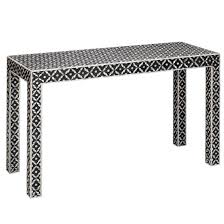 Jamie Young Evelyn Inlay Console Table Zincdoor Moroccan Tiles Pattern Contemporary Console Table Inlay Furniture