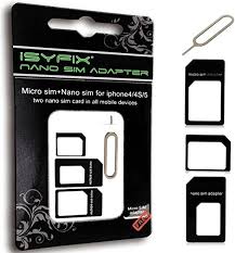Sim cards come in three different sizes, the size you require depends on your phone. Amazon Com Isyfix Sim Card Adapter Nano Micro Standard 4 In 1 Converter Kit With Steel Tray Eject Pin
