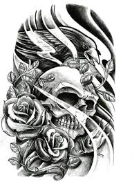 A guy i know wanted to completely cover his forearm with skulls, and then blend them all together with smoke in between. Good Vs Evil Skull Tattoo Designs