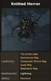 With the recent addition of the ability to add a corpse type to desecrate's table after you make a specter, can we please have knitted horror's added to dried lake's natural table? Knitted Horror Album On Imgur