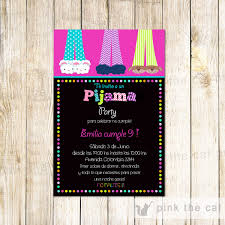 Pijama Party Invitation Girl Birthday Espanol Printable Card – Pink the Cat