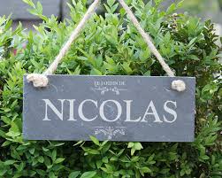 ardoise de jardin decorative personnalisee