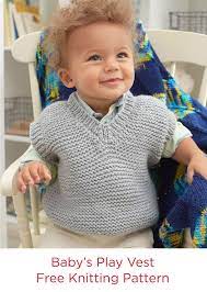 Dresses, sweaters and cardigans, vests, hats & gloves. Free Knitting Pattern Baby S Play Vest In Red Heart Yarn Baby Hugs Medium Baby Boy Knitting Patterns Knit Vest Pattern Knit Vest Pattern Free