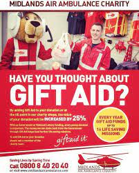 By Adding Giftaid To Your Donation You Are Helping To Fund Future Lifesaving Airambulance Missions To Talk To Us About National Lottery Ambulance Midlands