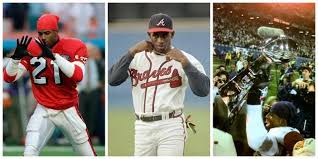 A Toast To Deion Sanders The Only Athlete To Play In Both A World Series And A Super Bowl Dallas Sports World Series Super Bowl