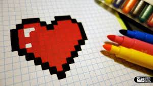 Img 1159 Jpg 640 360 Dibujos En Cuadricula Dibujos En Pixeles Dibujos De Corazones
