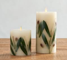 Pottery barn painted birch candles. Premium Flicker Flameless Candle Olive Inclusion Pottery Barn