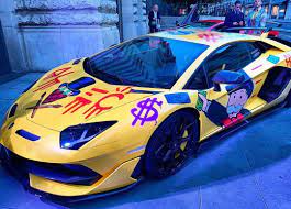 Someone Just Spray Painted A Lamborghini Aventador Svj Carscoops