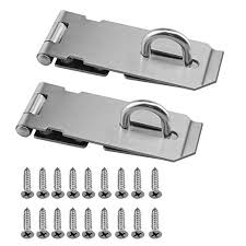 Padlock Hasp Staple Safety Door Bolt Latches Furniture Door Buckle Drawer Clasp Gate Lock Latch Set 304 Stainless Bolt Lock Locks Latch Stainless Steel Doors