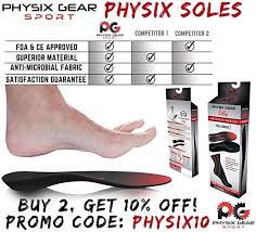 Physix Gear Sport Full Length Orthotic Inserts With Arch Support Best Shock Absorption Cushioning Insol Running With Plantar Fasciitis Orthotics Supportive