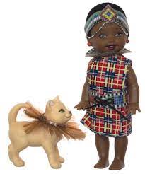 I found this on a review of the dog: Buy Barbie Kelly Friends Of The World 3 Doll Gift Set Online At Low Prices In India Amazon In