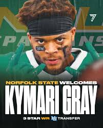 3-Star Hampton University transfer WR Kymari Gray tells me he's committing  to Norfolk State … ✊🏿🔰