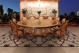 Shop for sunny designs sedona round table with lazy susan, 1225ro, and other dining room dining tables at eller and owens furniture in franklin, hayesville & murphy north carolina & cleveland, tennessee. Luxury Classic Table With Lazy Susan With Briar Wood Inlays Hand Carved Idfdesign