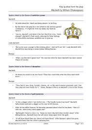 Will all great neptune's ocean wash this blood clean from my hand? Macbeth Key Quotes And Themes Pdf Teachit English