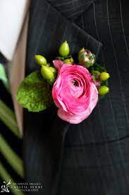 Ranunculas And Green Berry Boutonniere Wedding Green Coffee Green Coffee Bean