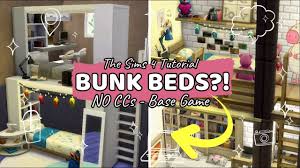 A cc creator made functional bunk beds for the sims 4! Bunk Beds In The Sims 4 Tutorial Base Game Only No Mods No Cc Youtube