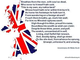 Breathes There The Man Poem By Sir Walter Scott Poems Patriotic British Ancestry