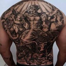 pin by human plus on da back black and grey tattoos hyper realistic tattoo back piece tattoo