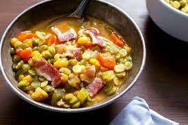 Cook, stirring occasionally, until the split peas are very soft and falling apart, about 1 1/2 hours. Carrots Bacon And Split Pea Soup Eatwell101