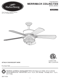 About hampton bay ceiling fan company. Harbor Breeze Merrimack 40942 Install Manual Pdf Download Manualslib