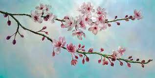 Coaster 960056 Wall Art 960056 At Homelement Com Cherry Blossom Painting Cherry Blossom Art Cherry Blossom Wall Art