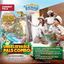 The hotel has family rooms. Sunway Pals Promotions Sunway Pals Combo Package At Lost World Of Tambun