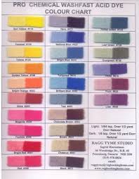 Pro Chemical Colour Chart Pro Chem Dyes Ragg Tyme Studio Rug Hooking Patterns Rug Hooking Tutorial How To Dye Fabric
