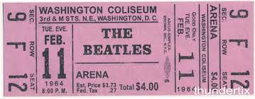 1 Beatles Vintage Unused Full Concert Ticket 1964 Washington D C Pnk Laminated Concert Tickets Beatles Vintage The Beatles