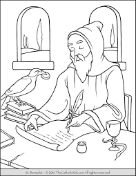 Download this adorable dog printable to delight your child. Saint Benedict Coloring Page The Catholic Kid