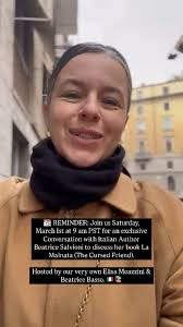 📖 FINAL REMINDER: A Conversation with Italian Author Beatrice Salvioni!  Join us March 1st at 9 AM PST for an exclusive Zoom discussion