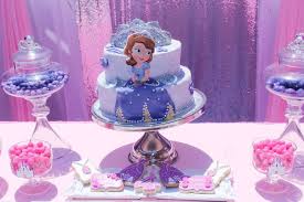 Loving The Amazing Birthday Cake At This Sofia The First Birthday Party Girls Birthday Party Themes Birthday Party Planning Princess Sofia Birthday Party Ideas
