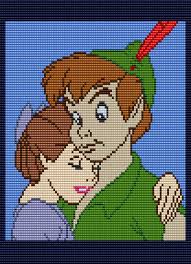 Peter Pan And Wendy Disney Cross Stitch Stitch Disney Pixel Art
