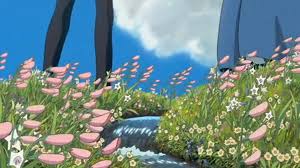 Maybe you would like to learn more about one of these? Howl S Moving Castle Flower Field Stream Howls Moving Castle Pretty Pictures Flower Field