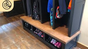 1) cut the five inner seat boards for the inside row. Hall Tree Storage Bench Youtube