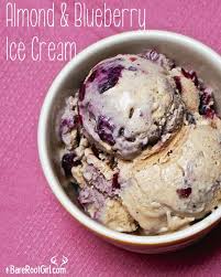 Almond Milk Ice Cream With A Blueberry Swirl Bare Root Girl Almond Milk Ice Cream Almond Ice Cream Paleo Ice Cream