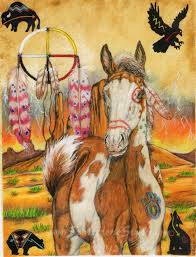 Native American Paint Horse Medicine Wheel Native American Horses Horse Painting American Paint Horse