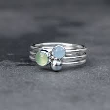 Set Of Three Stacking Rings Sterling Silver Gemstone 5mm Etsy In 2020 Sterling Silver Rings Unique Sterling Silver Jewelry Vintage Jewellery Rings