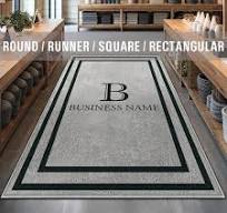 Business Monogram Rug Custom Business Name Entryway Entry ...