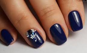 Navy blue and silver glitter nail tutorial (lulus.com fashion blog). 30 Stunning Cobalt Blue Nails For Elegant Ladies Ostty