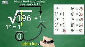 Asked sep 22, 2016 in matematika by fida (380 points). Cara Mudah Menghitung Akar Pangkat 2 Akar Kuadrat Youtube
