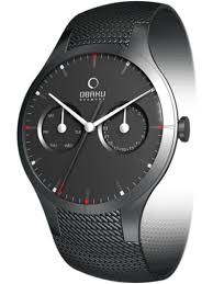Obaku Harmony Mens Slim Sport Stainless Watch Black Bracelet Black Dial V100gbbmb Main Product Image Erkek Saat Spor Saatleri Erkek Kol Saatleri