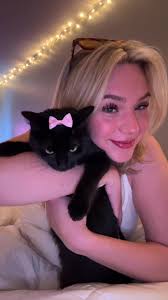 Cat with Ribbons in Hair