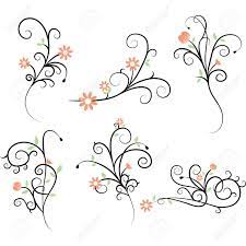 Download Flower Flourish Swirl Elements Royalty Free Cliparts Vectors And Stock Illustration Image 54418861