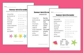 Maybe you would like to learn more about one of these? Summer Word Scramble Free Printable With Answer Key
