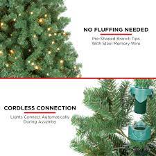 Best Choice Products Clear Led Green Prelit Spruce Instant No Fluff Artificial Christmas Tree With 550 Led Lights Including 1 346 Tips 7 5 Walmart Com