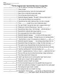 The Most Dangerous Game Scavenger Hunt And Key 33q Dangerous Games Scavenger Hunt Homework Activities