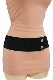 New Women Hip Waist Wide Elastic Waistband Black Fabric Classic Fashion  Belt S M | eBay