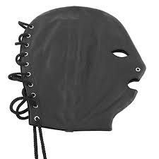 Leather Lace Up Hood Mask by Rouge – Leather64TEN